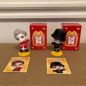 New 2025 McDonald's Happy Meal BTS Series 2 Tiny Tan Figures - RM and Jung Kook